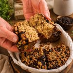 High-Protein Chocolate Apple Cake with Yogurt Cream 